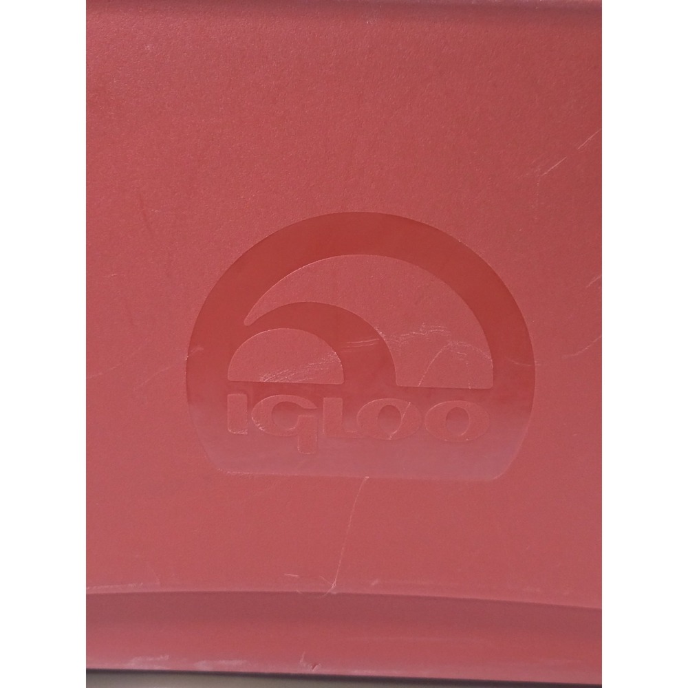 Igloo Cooler Lunchbox Island Breeze Red & White W/Handle Made In USA - Picture 3 of 8